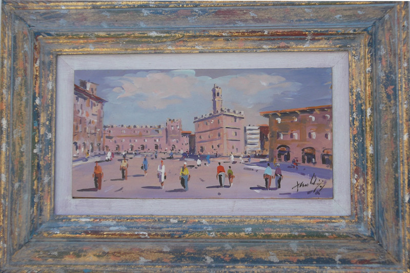 Volterra 15x30 olio/tavola codice 0136